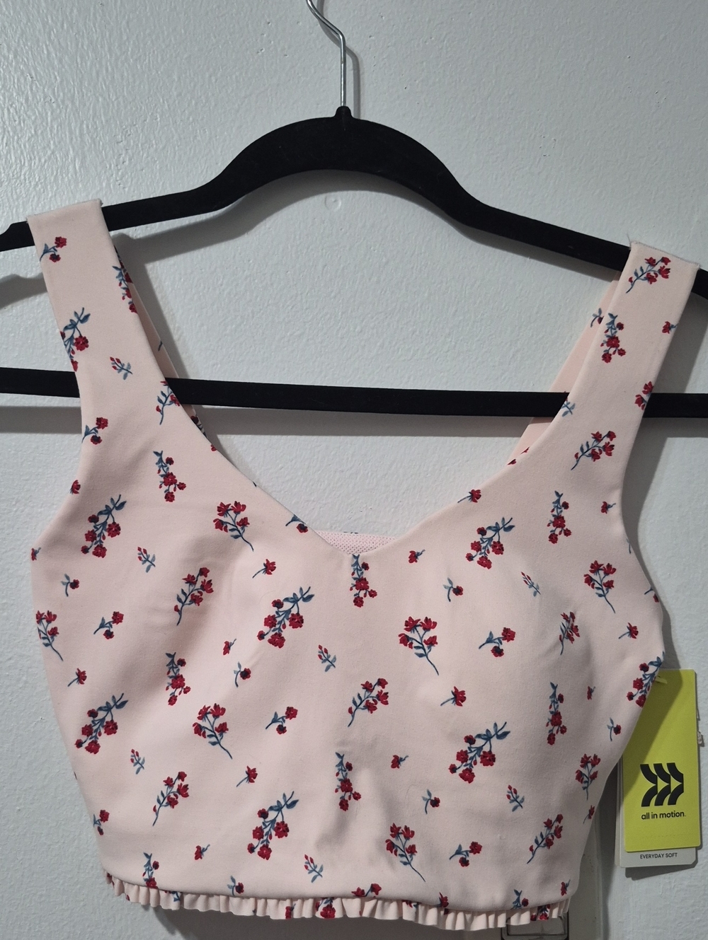 all in motion Pink Floral Cropped Tank Top